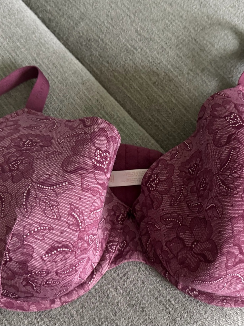 Cacique Plum Floral Lace Underwire Bra
